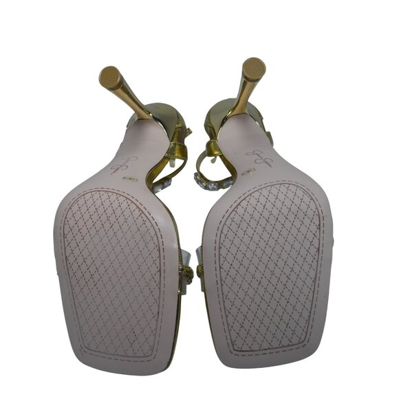 Jessica Simpson Women's Gold Heels JP-AYCEVA-T Size 7.5 - Picture 9 of 9